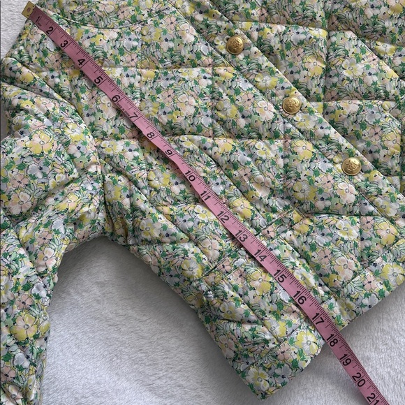 J Crew Limited Edition Quilted Preppy Floral Cottagecore Collarless Crop Jacket - Picture 8 of 9